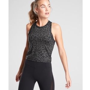 Athleta Leopard Shanti Crop Tank